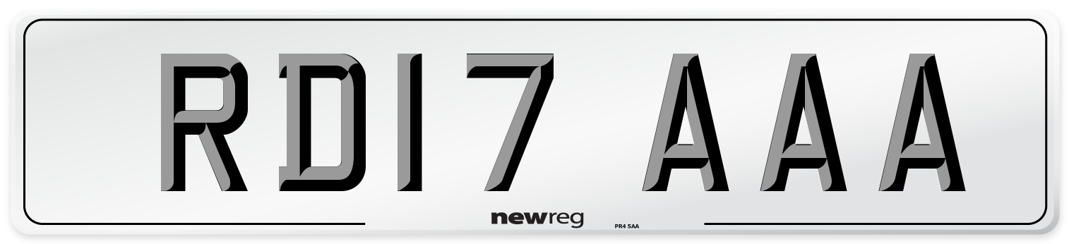 RD17 AAA Number Plate from New Reg